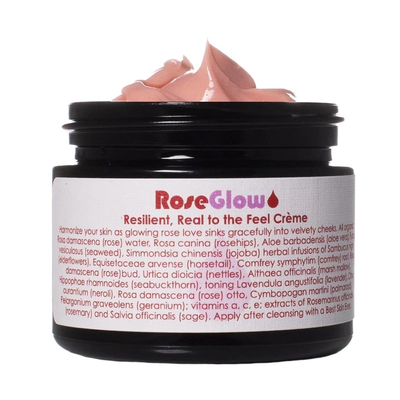 LIVING LIBATIONS - Organic/Wildcrafted Rose Glow Face Creme | Natural,