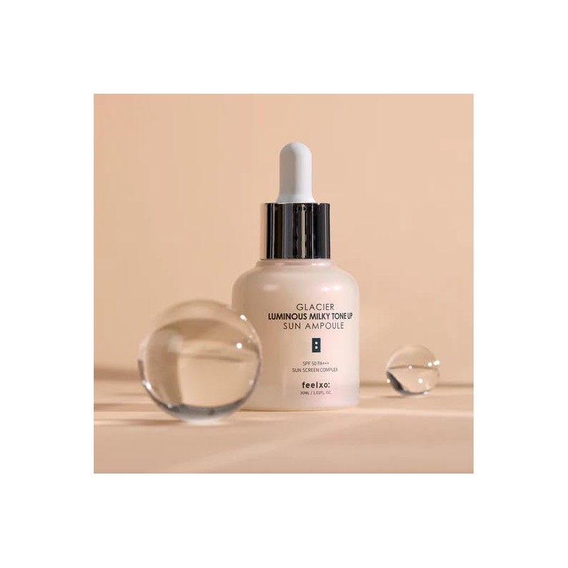 feelxo Glacia Luminous, Milky Tone Up, Sun Ampoule #1. Gloss