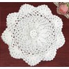 Creative Linens 6PCS 8" Round Crochet Lace Doily White 100%