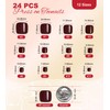 Morily Solid Burgundy Press on Toenails for Women, 24 Pcs