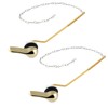 iFealClear 2 Pack Universal Polished Gold Toilet Handle Replacement Kit,