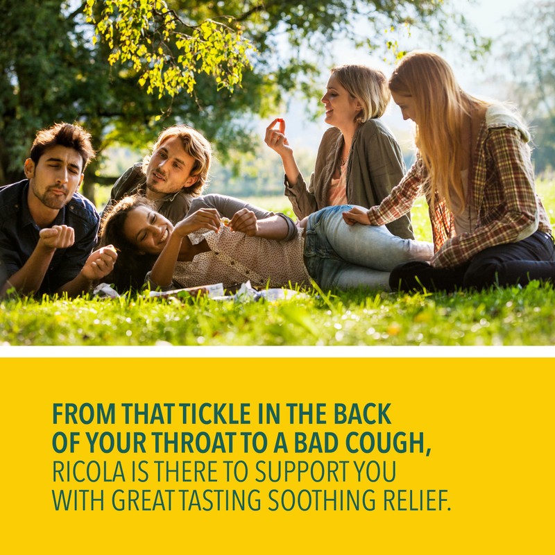 Ricola Berry Medley Throat Drops, 45 Count, Delicious Throat Relief