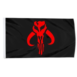 Mandalorian flag banner 3x5ft (Black+Red)