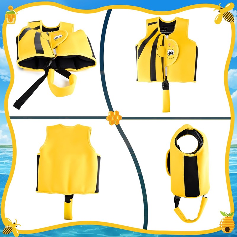 Fuqiduo Children's Life Jacket Neoprene & EPE with Adjustable Crotch