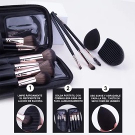Set De Brochas De Maquillaje De 13 Piezas Con Esponja De Maq                                                                                          
