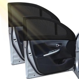 Raheem Pack of 2 Sun Protection Car Baby, Universal Stretchy Sun Protection Car Children, Sun Visor Car Net for Side Windows for Children, Baby, Adults, Pets