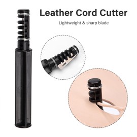 WUTA Leather Strap Cutter Knife Cord Lace Maker Tool Strip Rope Hand Cutting Wire with 3 Blades DIY Weaver Leather Craft Lacing Tools
