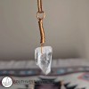 Quartz Natural Clear quartz crystal point Copper wire wrapped pendant