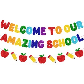 Welcome To School Banner,Welcome Sign for Classroom welcome To Our Amazing School Banner for 1st Day Of s chool Classroom Sign