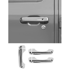 Savadicar 3-Piece Chrome Door Handle Cover Trim Set for Jeep Wrangler JL JLU 4xe & Gladiator JT 2018-Present – Exterior Handle Cap Accent Accessories