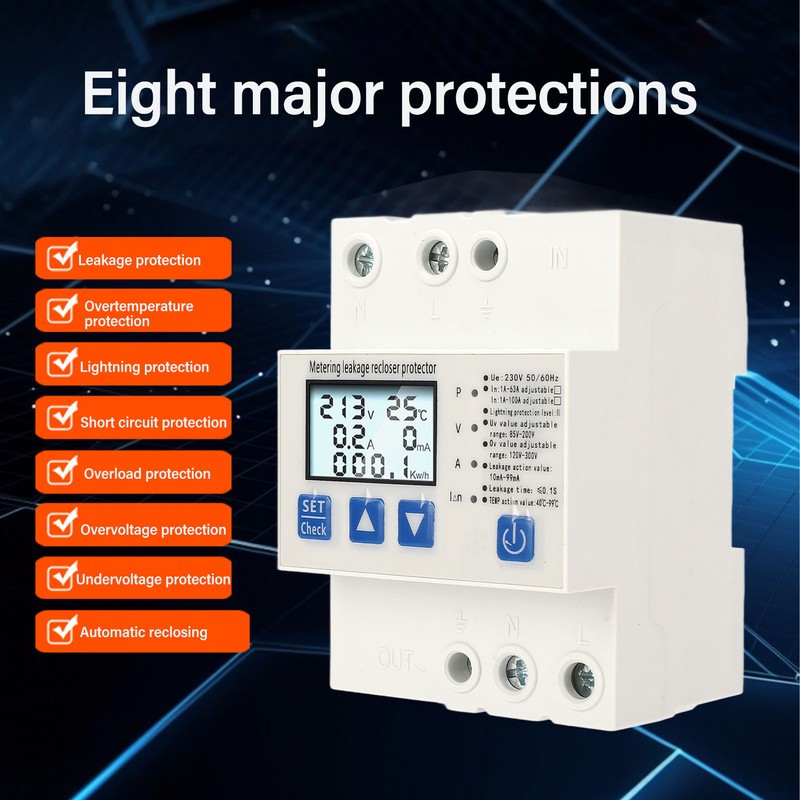 Automatic Self Recovery Power Overvoltage Protector Over Under Voltage Protective