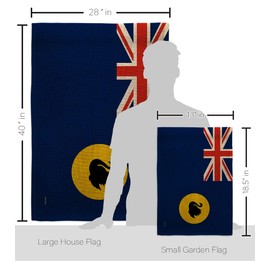 Americana Home & Garden Australia Western Burlap Garden House Flag-Kit Regional Territory Tony Couch Sydney Oceania Country Particular Area Decoration Banner Small Yard Gift Double-Sided, Made in USA