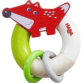 HABA 306690 Grasping Toy Folding Fox Grasping Toy from 6 Months, Made in Germany, Colourful