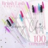 100 Cepillos Glitter Desechables Extensiones Pestañas Cejas