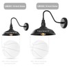 GOALPLUS Black Gooseneck Barn Light for Farmhouse 10 Inch Dome