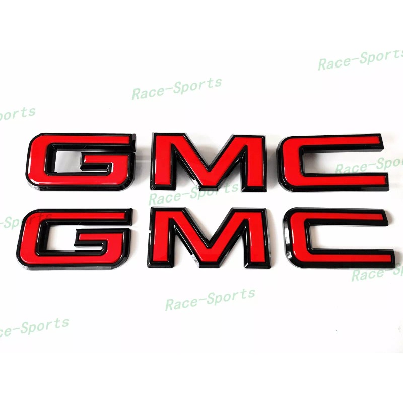 Auto GMC Front Rear Black Red GMC Emblem 2020+ Sierra