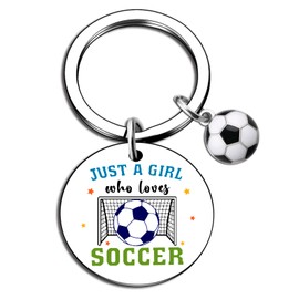 Davrock Soccer Gifts for Girls Soccer Gift Stuff for Teen Girls Keychain Sports Accessories for Team Player Lover Friends Sister Christmas Birthday Gifts Stocking Stuffers for Girl