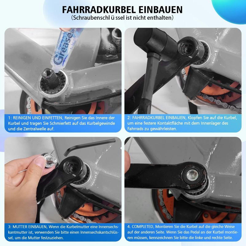 Scalnuvyyh Crank Puller Bicycle and Bottom Bracket Tool, Bicycle Crank