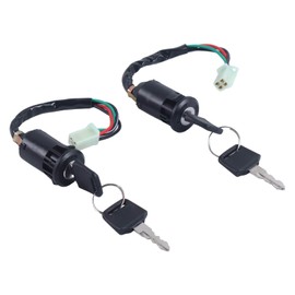 NETYANPI 2X Ignition Key Switches for Hawk 110 TaoTao Coolster Sunl Baja Roketa Apollo Kymco and More 4-Wheeler Chinese ATV Dirt Pit Bike Quad Go Kart Moped Scooter 50cc 70cc 90cc 110cc 125cc