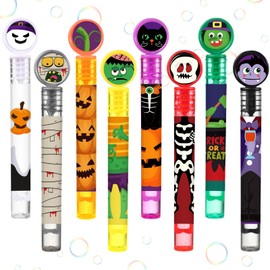 Kasyat 48 Pcs Mini Bubble Wands Bulk 8 Colors Bubble Party Favors for Boy Birthday Party Christmas Valentine's Day Gifts Carnival Easter Goodie Bag Stuffers Classroom Prizes Outdoor Activity Supplies