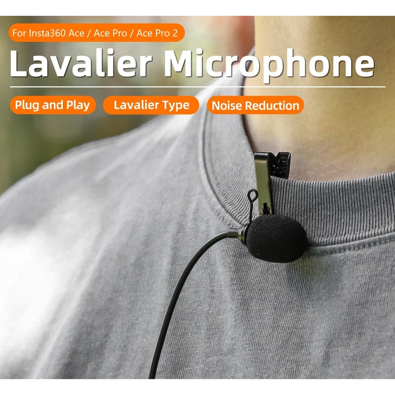 Lavalier Microphone for Insta360 Ace/Ace Pro/Ace Pro 2