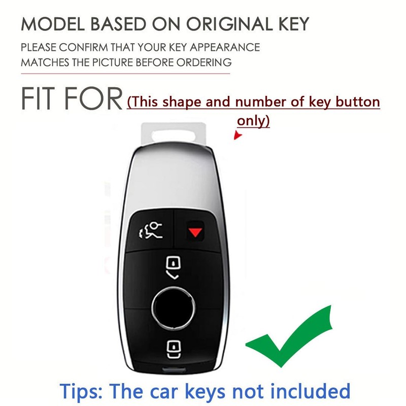 SANRILY Fit for Mercedes Key Case Carbon Fiber Pattern 4