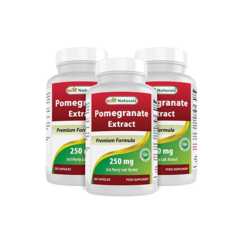 Best Naturals Pomegranate Extract 250 mg 250 Capsules (250 Count
