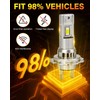 unionlux H7 Light Bulbs, 500%+35000LM Super Brightness H7 Fog Light