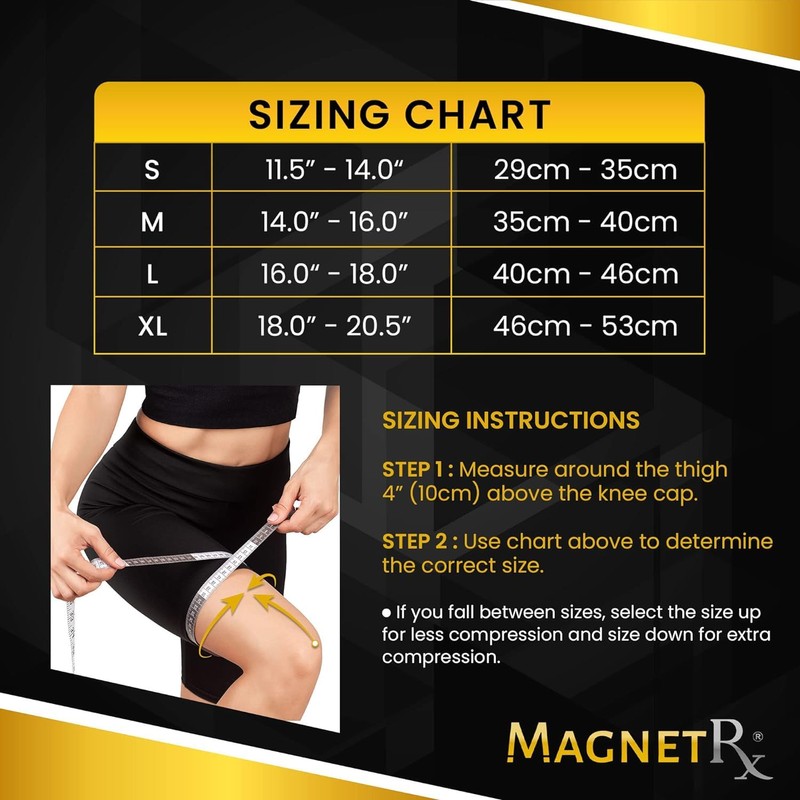 MagnetRX® Magnetic Knee Support Compression Stockings (2-Pack), Knee Pads for