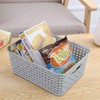 Zerdyne Plastic Multi-Purpose Weave Storage Basket, Desktop Organization Basket Set,