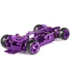 RC Car Chassis Frame 1/28 CNC Aluminum Alloy with Wheels