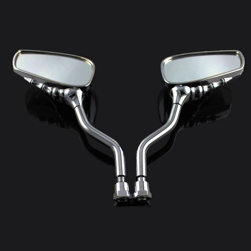 Unbranded Universal Chrome Skeleton Skull Hand Claw Motorcycle Rear View