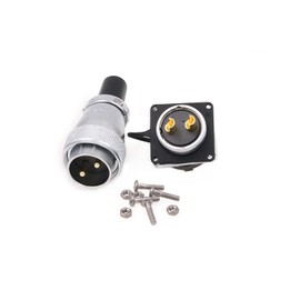 ZBLZGP WEIPU WS28 2 Pin Aviation Connector Waterproof IP67 Metal Panel Mount Electrical Wire Cable Plug Socket 28MM Heavy Duty Industrial 50A Long Service Life