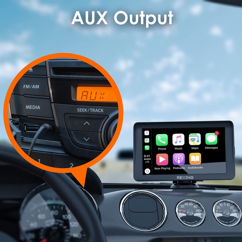 RexingUSA W1 Multimedia Receiver - 7” HD Touch Screen Wireless