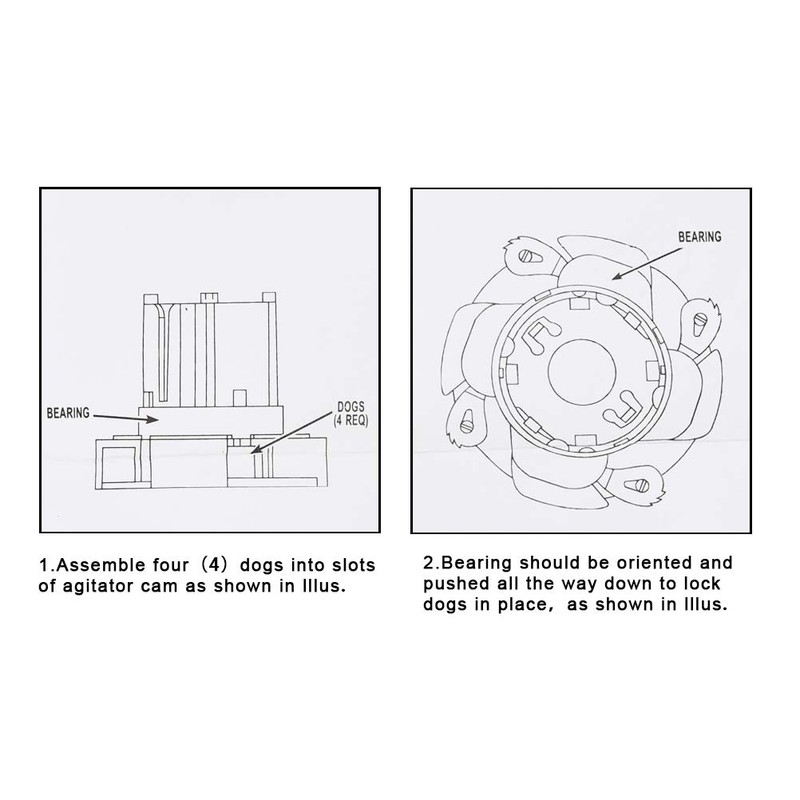 BUYGOO 285811 Agitator Repair Kit with 80040 Washer Agitator Dog