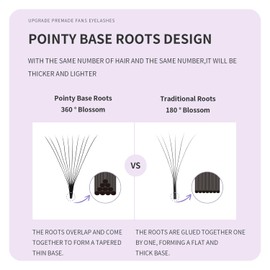 ANNAFRIS 14D Volume Eyelash Extensions, 0.05 mm, C 9-13 mm, Premade Fan Lashes, Pre-Fanned Eyelash Extension, Russia, Ready-to-Use Fan Eyelashes, Cluster Eyelash (14D, 0.05C, Mix 9-13 mm)