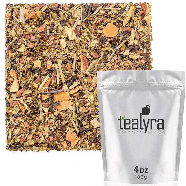 Tealyra - Wonder Ayurvedic Chai - Sweet Spicy - Detox Tea - Yerba Mate - Green Rooibos - Formosa Oolong - Ginger - Healthy Loose Leaf Tea - Vitamins Antioxidants Rich - Low Caffeine - 100g (3.5-ounce)