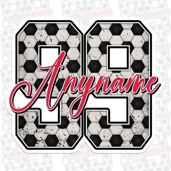Custom Soccer Name Sticker Personalized Soccer Football Name Sticker with