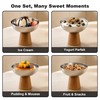 Lonshield Stainless Steel Dessert Bowls Set of 4 with Wooden