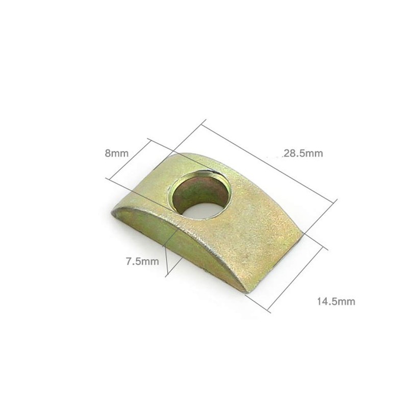 20Pcs M8 Alloy Furniture Connector Half Moon Nuts Spacer Washer