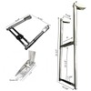 Marine Boat SS 2 Steps TELESCOPING Ladder Over Platform Rubber