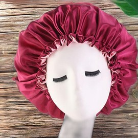 Sleep Perm Clip Dye Shampoo Satin Banding Night Care Treatment Hair Cap S873 2 pcs Wine / 수면 파마용클립 염색샴푸 새틴 밴딩 나이트케어 트리트먼트 헤어 캡 S873 2개 와인