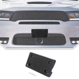JeCar - Soporte de marco de matrícula frontal para Dodge Durango 2018-2020 (negro)