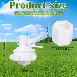 Weysat 1 Set Water Pump Faucet Adapter Kit Compatible with Scepter 10l 20l, Water Can Spout for Camping Emergency Outdoor Use