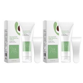 2 Stück Haarentfernungscreme, Enthaarungscreme, Schnelle und Effektive Haarentfernung für Männer Frauen, Creme zur Haarentfernung für Achsel, Brust, Arme und Beine, Hair Removal Cream, 02