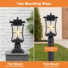 EERU Dusk to Dawn Outdoor Post Light Fixture Waterproof Pole