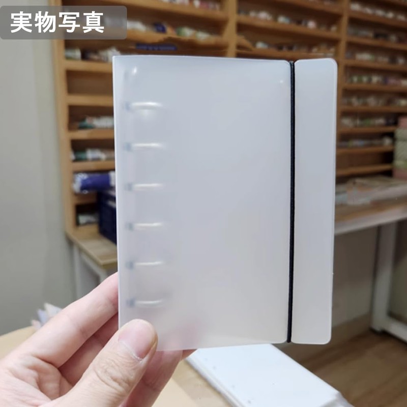 YFFSFDC Notepad A7 Transparent Binder Mini 6 Hole Personal Organizer