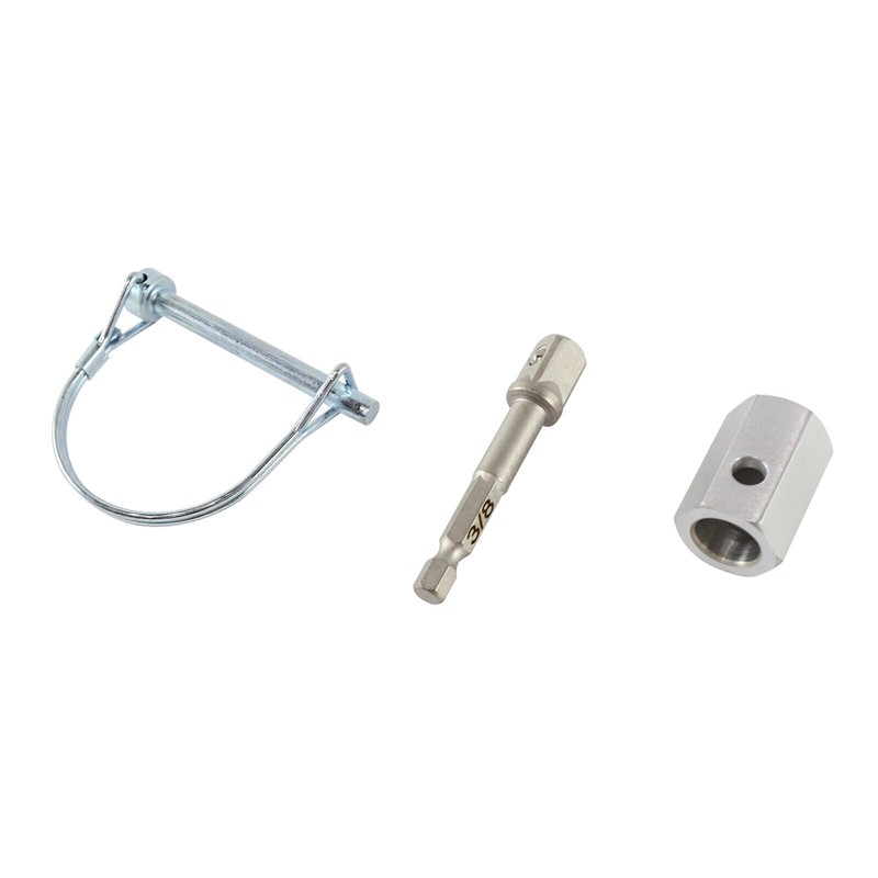 telfair Top Wind Trailer Jack Crank Cordless Drill Adapter with