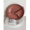 Tupperware Reheatables Divided Plate w/ Seal Microwave Safe Dish Rose