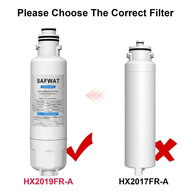 HX2019FR-A HX2019F-A Water Filter Compatible with Hisense HRM260N6TSE HRFD560SW HRCD585BW